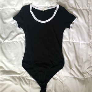 black t-shirt bodysuit